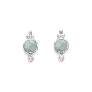 Leah Alexandra Todos Aquamarine Sterling Silver Earrings
